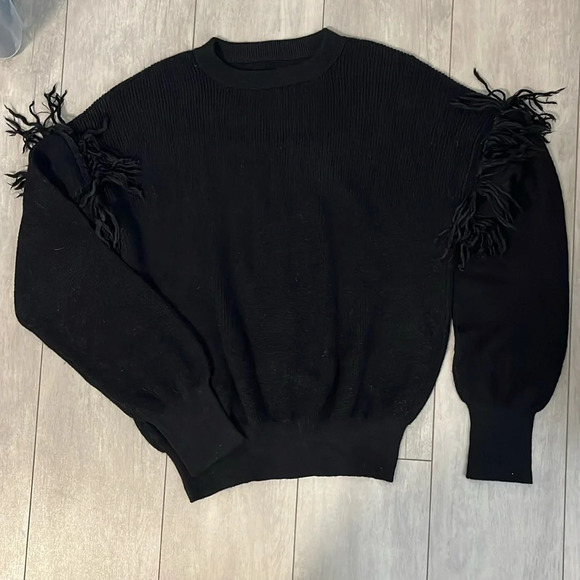 TORY BURCH NWOT Alpaca Wool and Silk Crew Neck Sweater Tassel, Size M - Picture 10 of 10